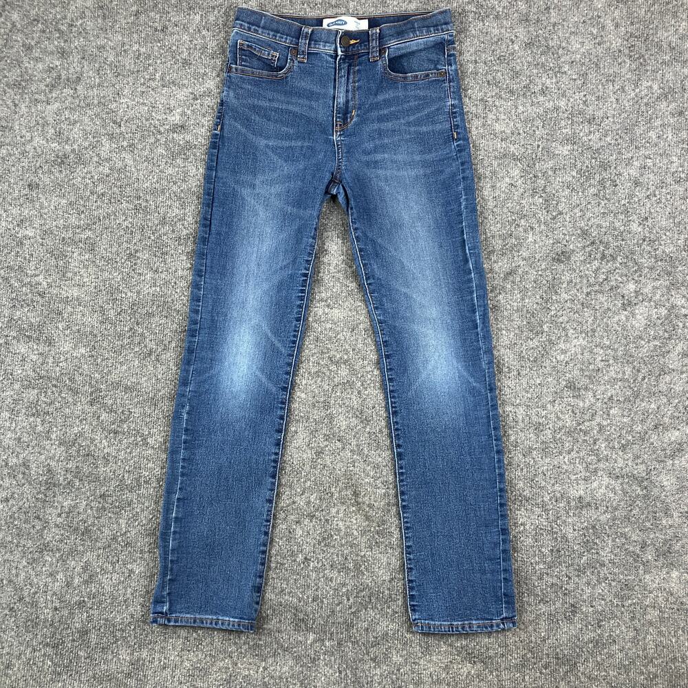 Wonder Nation Jeans Girls Size 14 Blue Skinny Stretch Adjustable Waist Kids